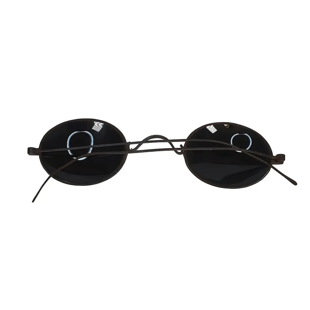Antique Wire Framed Sunglasses Tinted Noviray Lenses Victorian Deco Lennon